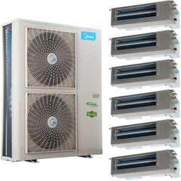 美的mdvh v160w sn1 611 e1 家庭中央空调 四室两厅140 160㎡ 经济型一拖六套装空调产品图片1